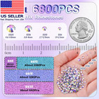6800pcs Hotfix Rhinestones For Clothing  Crystal Ab 2-5mm Mixed Sizes Iron On Fl