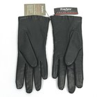 Fownes Leather Gloves Sz 8 Black Comfort Lined Fleece Rayon Saks Fifth Ave Box