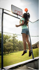 Jumpking Rectangle 10  X 15  Trampoline  With 2 Basketball Hoops  Footstep  And 