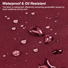 5pcs Red Bib Apron W 3 Pockets Women Adjustable Kitchen Cooking Apron Waterproof