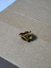 Panda Black   White Enameled Gold Tone Lapel Pin Tie Back World Wildlife Fund