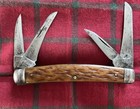 Rare Vintage Early 1930   s Queen Jigged Bone Pocket Knife