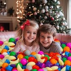 Star Ball Pit Balls 100-piece Set  Vibrant Mix Of Shapes - Mix Stars Shapes F   