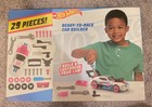 Hot Wheels Ready-to-race Car Builder Play Set  pink   Blue  New