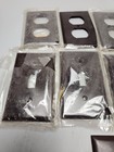 Vtg Lot Of 9  Switch And  Outlet Wall Plate Smoothe Style Nos In Package Brown