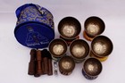 Tibetan Singing Bowl Set- Singing Bowl Set Of 7 -7 Chakra Healing Singing Bowl-