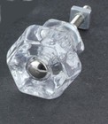 Set Of 12 Clear Glass Cabinet Knobs Pulls Antique Depression Era Vintage Style