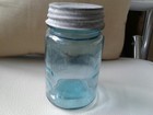 Antique Blue Mason Jar Rare 1910-1923