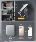 Heated Shower Mirror Fogless For Shaving With Light  Rechargeable Battery