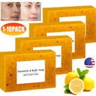 2-10 Pack Turmeric Glow Soap Bar - Lemon   Kojic Acid  Removing Dark Spots