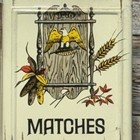 Vintage Metal Matchbox Holder Eagle 1776 Wheat Corn Off White Front - Tin Back