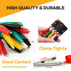30 Pcs Alligator Clips Electrical Test Leads Jumper Wires Cable With Clips