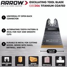 Arrow 2-11 16- Inches Titanium Wood   Nail Oscillating Tool Blade  10 Piece