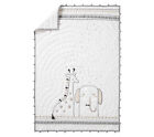Pottery Barn Kids Rowan Neutral Giraffe Elephant Crib Toddler Quilt New