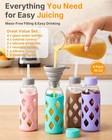 16 Oz Glass Water Bottles With Protective Silicone Sleeve Leak Proof