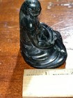 Antique 19c  Carved Dark Jade Stone Art Decor Buddha    wheel Of Dharma    Hands