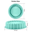 10 Inch Silicone Bundt Cake With 8 Inch Pan Set  2 Pack  - Nonstick Baking Mold