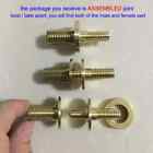 Two 2  Sets Walking Stick Cane Brass Coupler Connector Screw Joint Pin Set 