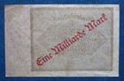 1922 Germany Circulated 1 Milliarde  1 Billion  Mark Over 1000 Mark Banknote