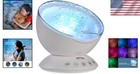 Portable Ocean Wave Night Light With Sound Machine - 7 Colors For Bedroom Decor