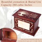Cremation Urns Human Ashes Adult Funeral Photo Frame Walnut Wood Box 280 Lbs
