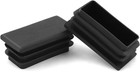 Qwork 10 Pcs 1  X 2  Rectangle Black Plastic Plug End Cap For Pipe Tubing  Chair