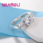 Women s Stainless Steel Round Ring Size 5-10 Engagement Ring Band Wedding