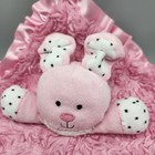 Baby Starters Pink Bunny Rabbit Security Blanket Lovey Polka Dot  fur Wear Read