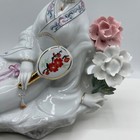 Japanese Geisha Sitting Porcelain Figurine Statue Floral Collectors Item