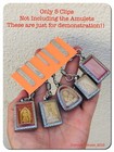5 Mixed Clips Stainless Steel Hook Hanger Only 5 Clips Not Including The Amulets