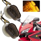 1 Pair Turn Signal Light Smoke Flush Mount Led Blinker Fit Yamaha Yzf R1 R6 R6s