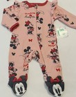 Disney Baby Girl Minnie Mouse 0-3 Months Footed Pajamas Headband 2 Pc Set New