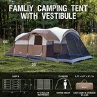 Portal 8 Person Family Tent For Camping With Screen Porch  8 Person  Brown