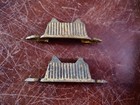 2 Antique Vintage Ice Box Keepers Latch Catches Brass Door Hardware 3-3 8 