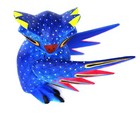 Oaxacan Wood Carving Hilario Blas Owl Flight Oaxaca Mexican Folk Art Alebrije