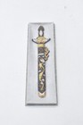 Chinese Black Ink Sword Stone In Glass Case
