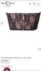 Miss Circle New Romantics Strapless Lace Floral Corset Bustier Zip S