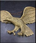 Brass American Eagle In Flight Wall Hanging Sculpture Spread Is 30  X 10  H