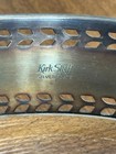 Vintage Kirk Stieff Wine Bottle Coaster  Silverplate And Dark Wood
