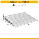5  Door Threshold Ramp Adjustable Ramp Non-slip Surface Aluminum Door Entry Ramp