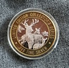 Vtg Limited Edition Collector s Series  999 Fine Silver Coin Grand Casino Elk