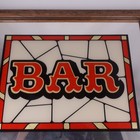 Vintage Bar Mirror Sign Wood Frame Pub Man Cave Advertising Collectible Decor