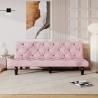 Convertible Sofa Bed Futon Sofa Couch Velvet Loveseat Sofa For Living Room New