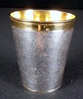 An Early Solid Silver  snake-skin  Beaker  Saxony C 1694