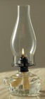 12-inch Chamber Oil Lamp Clear Glass  Hurricane Or Power Outage  White  110