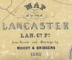 1850 Town Map Of Lancaster Lancaster County Pennsylvania