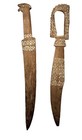 Pair Of Papua New Guinea Carved Wooden Ceremonial Swords     Kiriwina Oceanic Art
