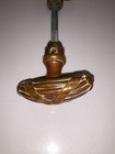 Antique One Set Rare Victorian Brass Door Knobs Old Rim Lock Handles