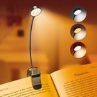 Rechargeable Led Book Light Clip On    3 Colors  Dimmable  Usb  Eye Care Lamp  Bed