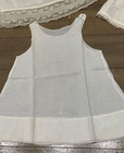 Antique Vintage Handmade Embroidered Baby Gown Ivory  Lot Tatting Beautiful Lace